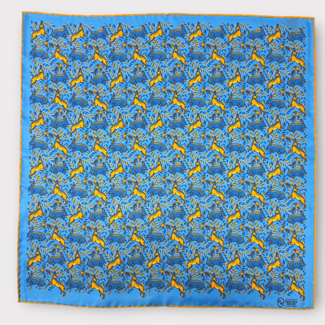 Hare Silk pocket square - Image 4