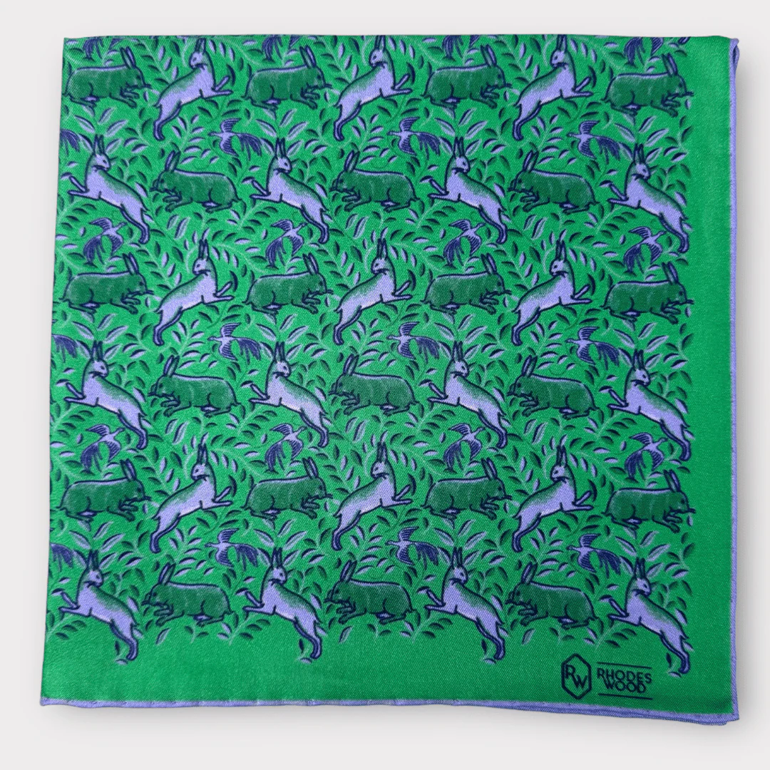 Hare Silk pocket square - Image 7
