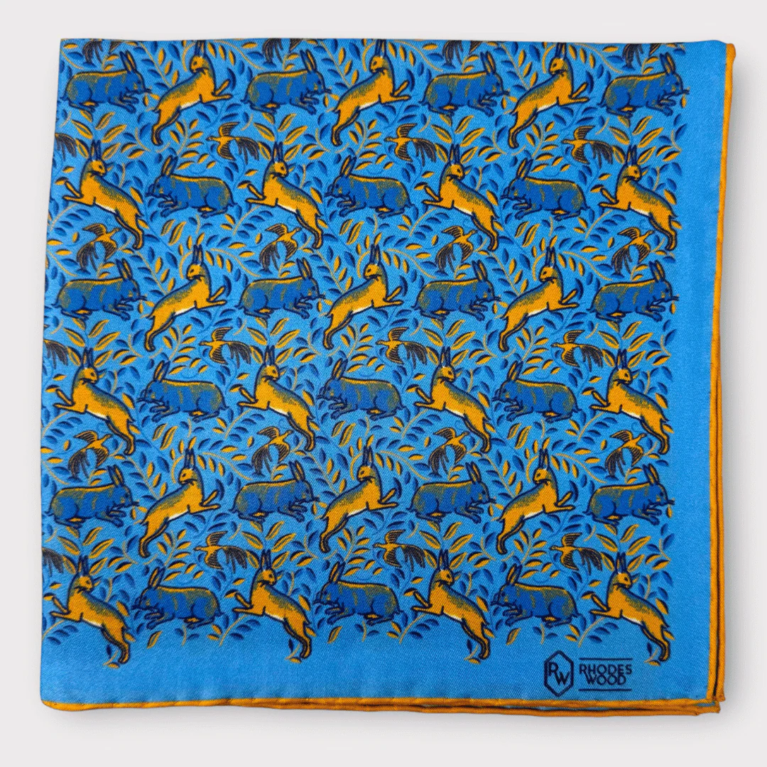 Hare Silk pocket square - Image 8