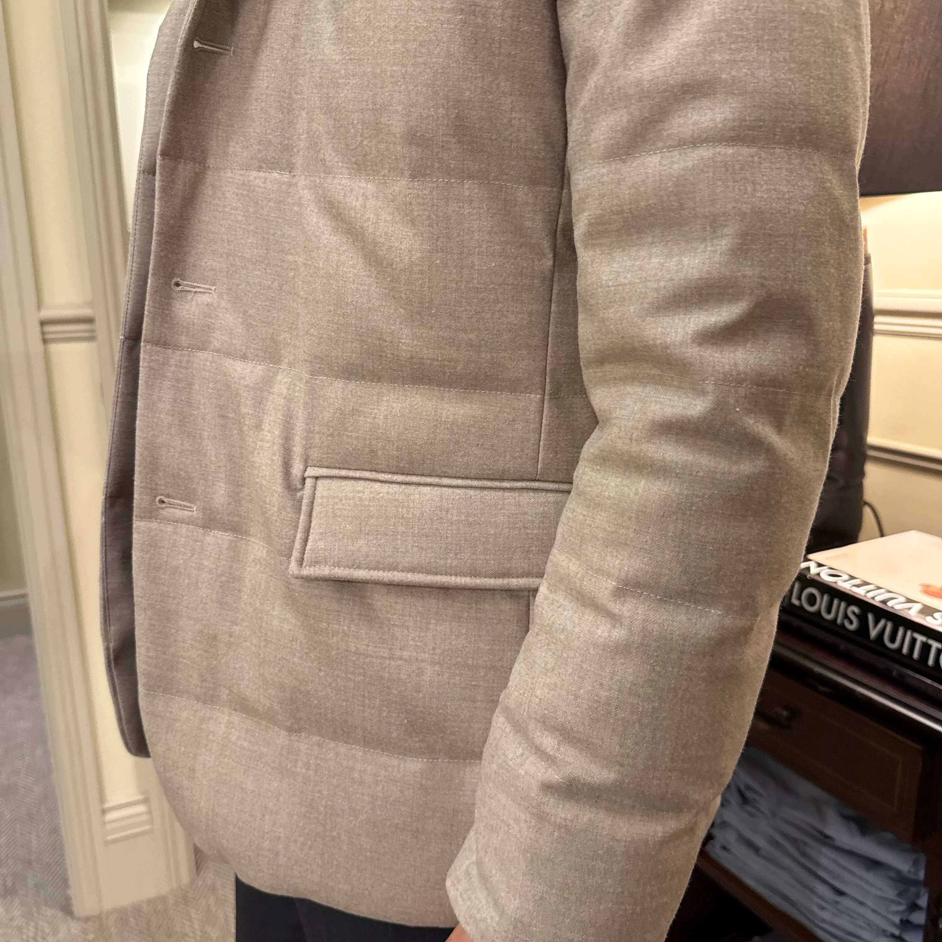 Rhodes-Wood quilted jacket with zip out Gilet - Image 3