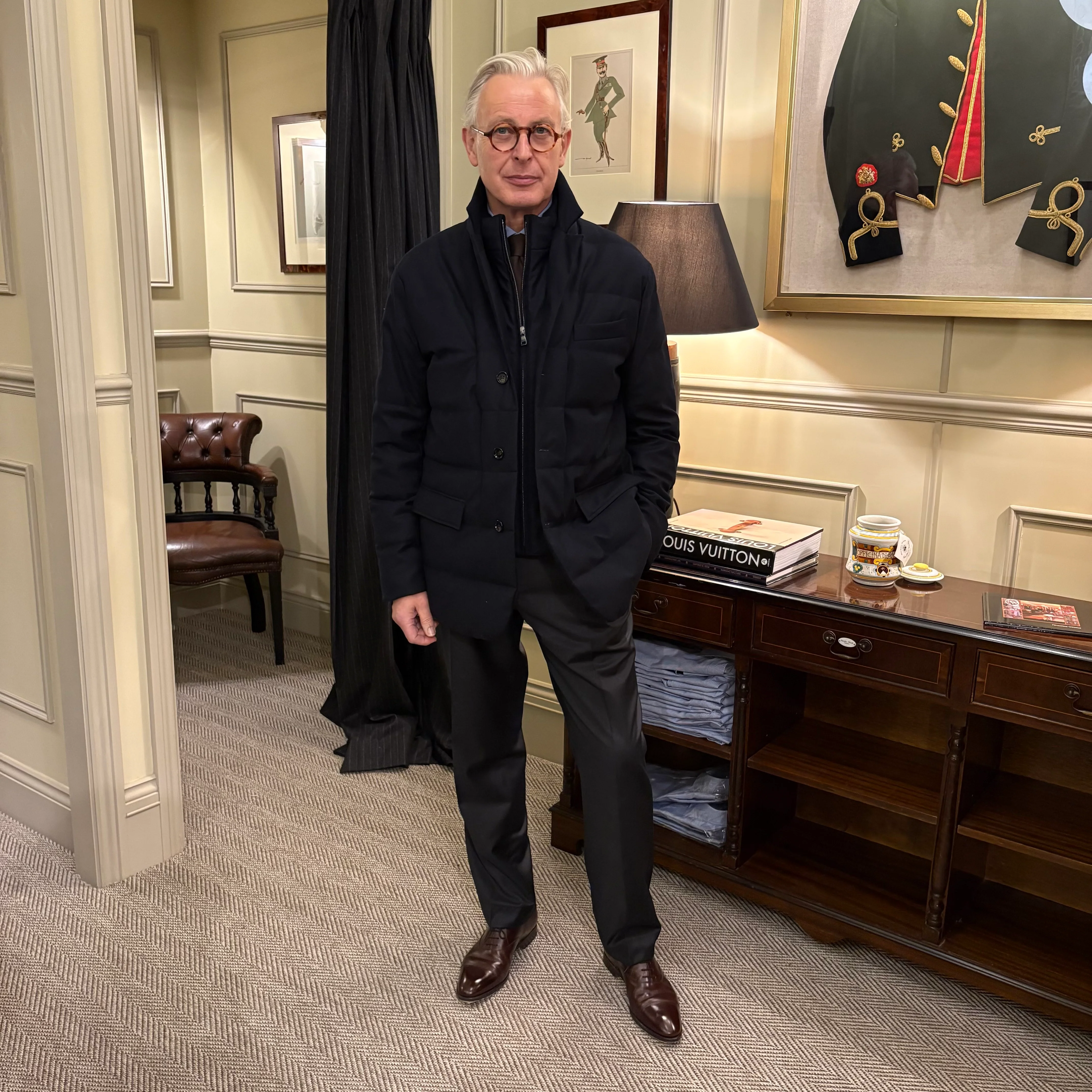 Rhodes-Wood quilted jacket with zip out Gilet - Image 5