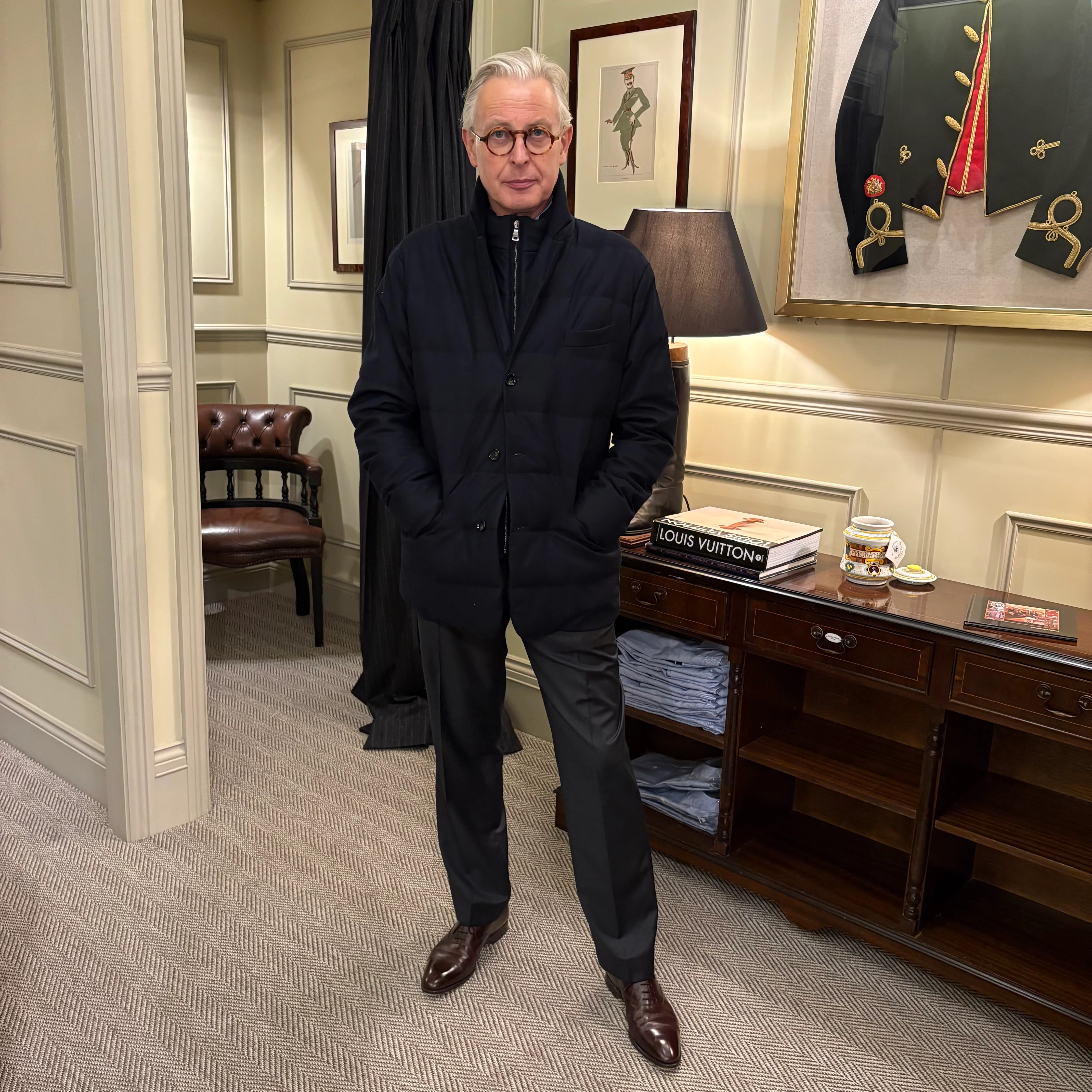 Rhodes-Wood quilted jacket with zip out Gilet - Image 6