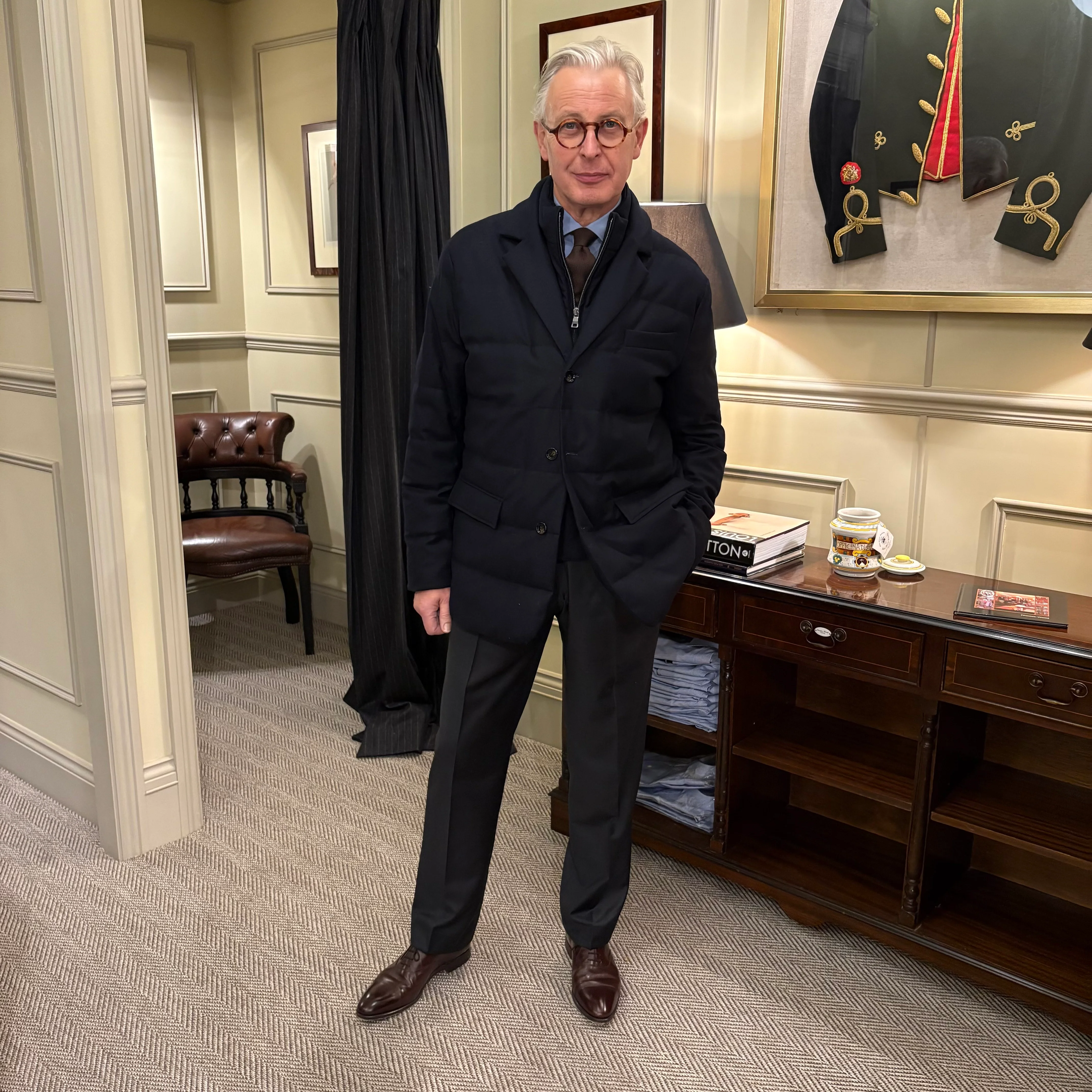 Rhodes-Wood quilted jacket with zip out Gilet - Image 7