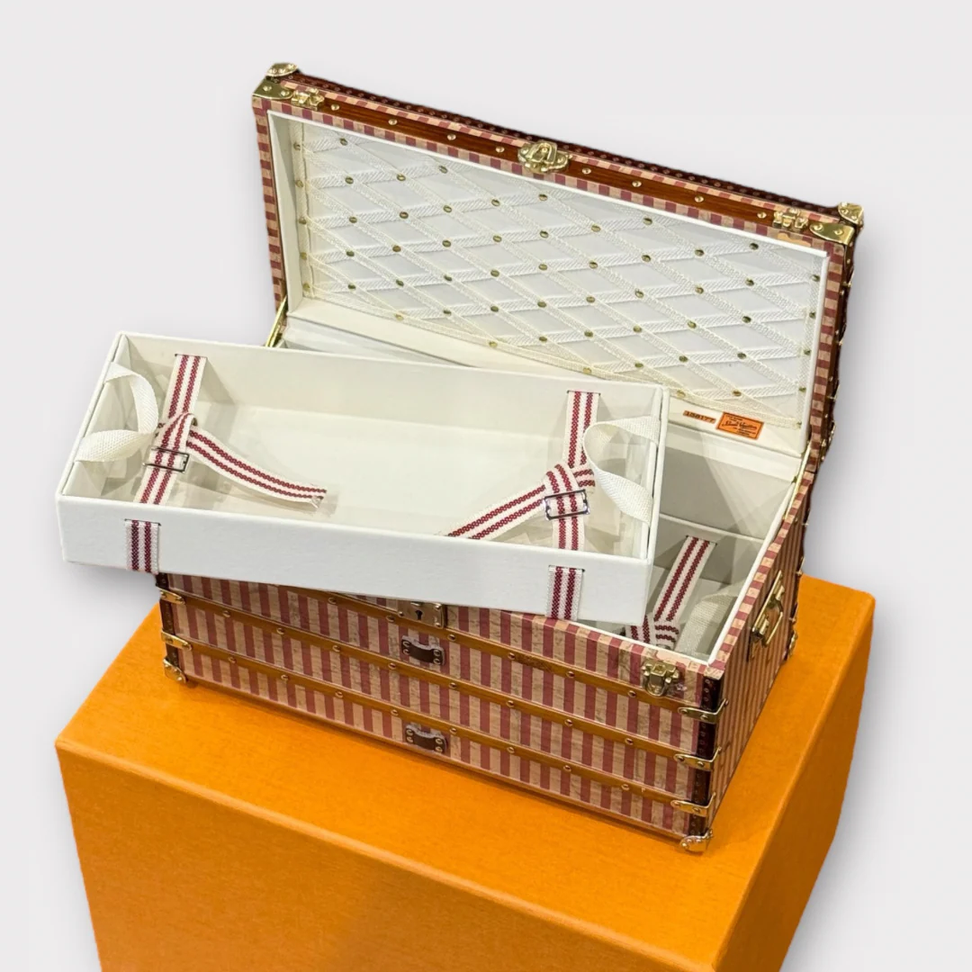 Louis Vuitton Red Rayee stripe Mini Trunk - Image 3
