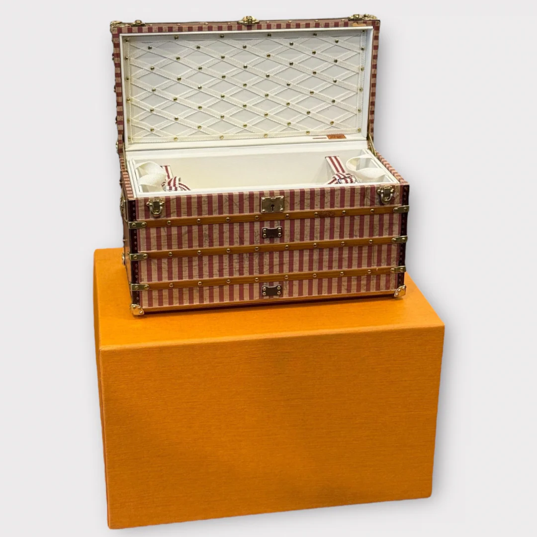 Louis Vuitton Red Rayee stripe Mini Trunk - Image 4