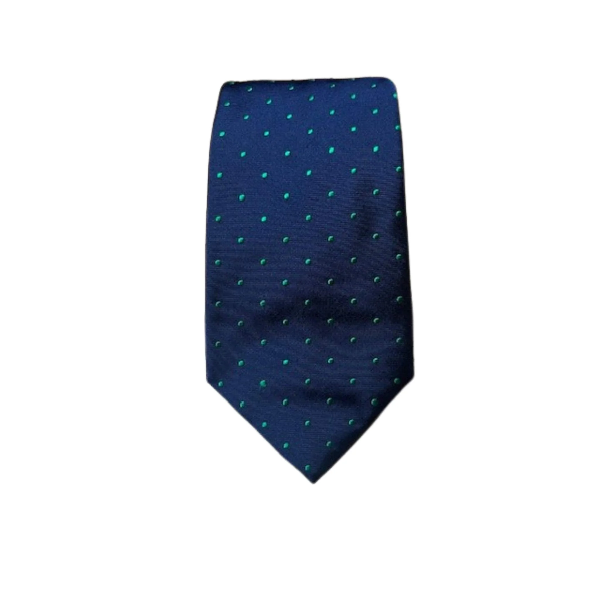 Navy and Green spot tie - Image 3