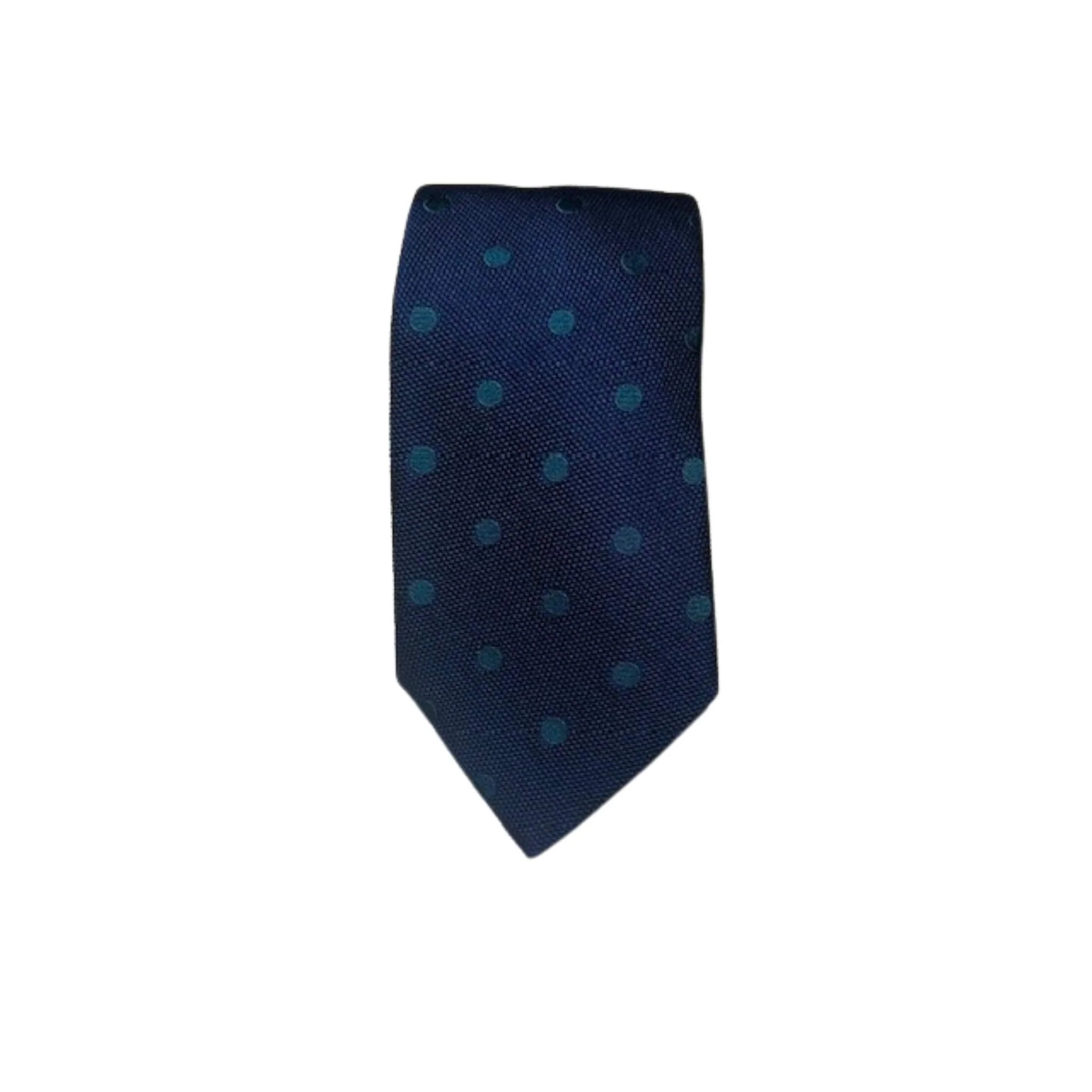Navy and Green spot tie - Image 4